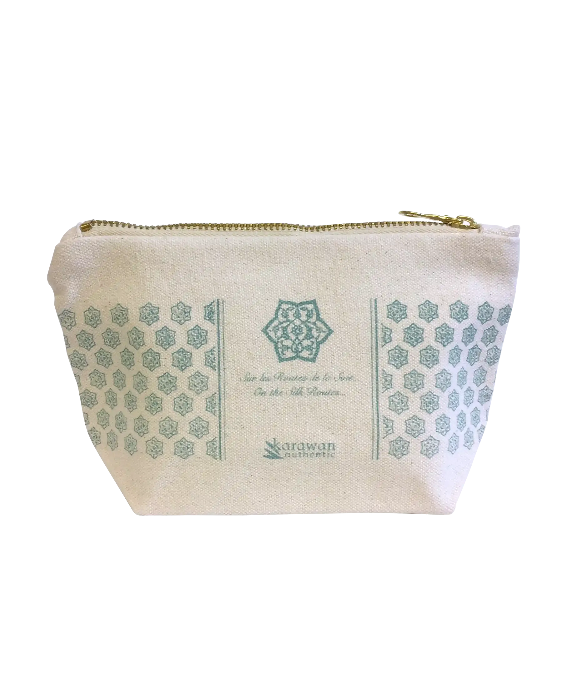 Toiletry bag in GOTS-certified organic cotton, flat-woven fouta and konjac sponge