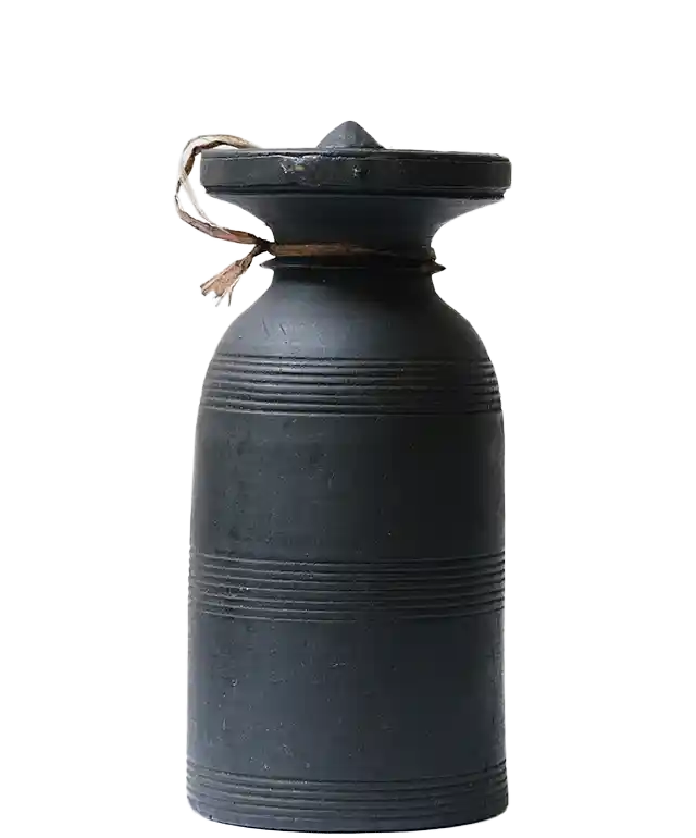 Pot en bois, à beurre de Yak de l'Himalaya modèle n°7, de la marque Karawan authentic