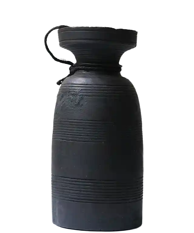 Pot en bois, à beurre de Yak de l'Himalaya modèle n°1, de la marque Karawan authentic