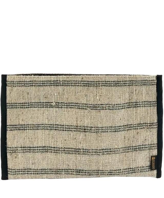 Pochette zip  en ortie de l'Himalaya et chanvre.