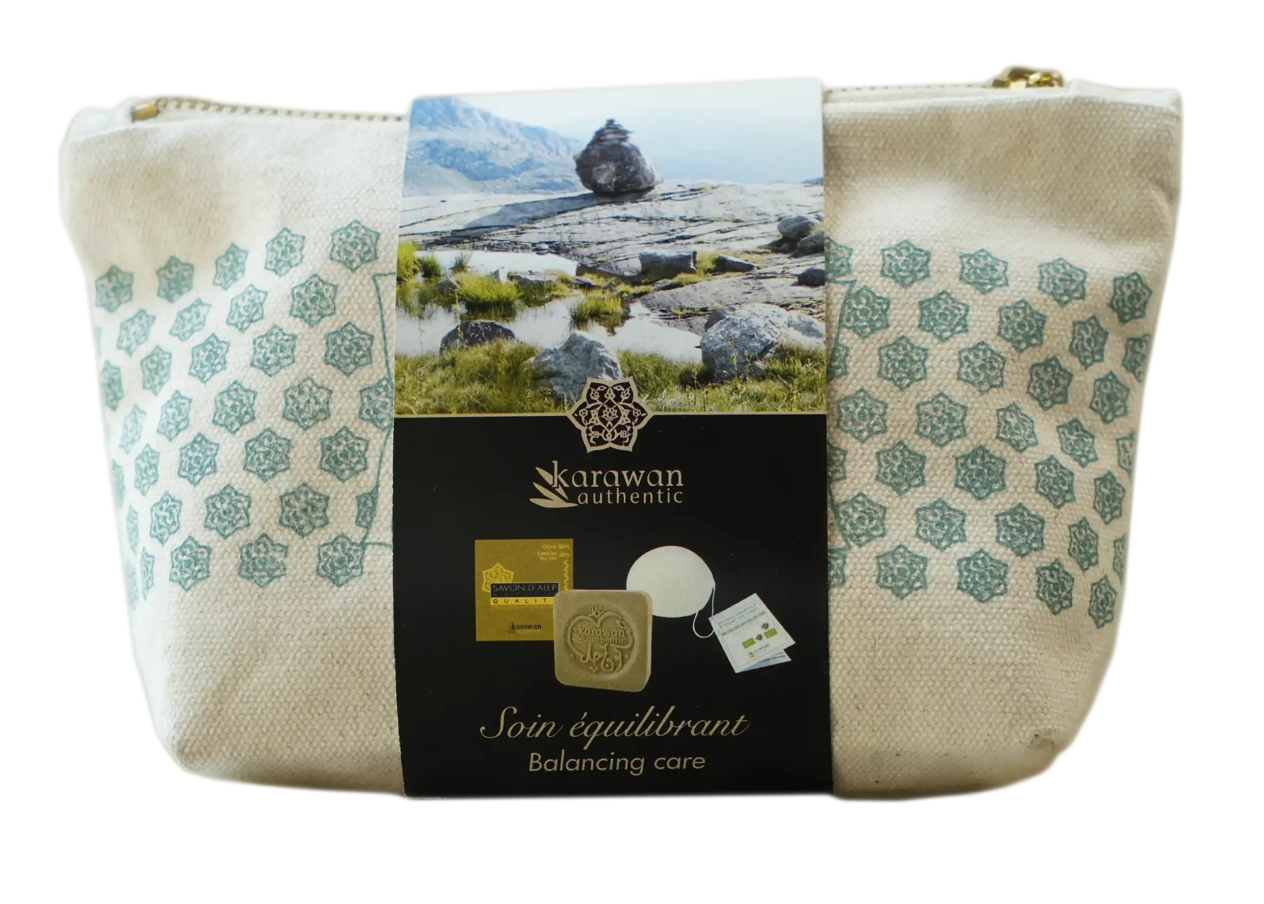 Soin équilibrant cotton toiletry bag