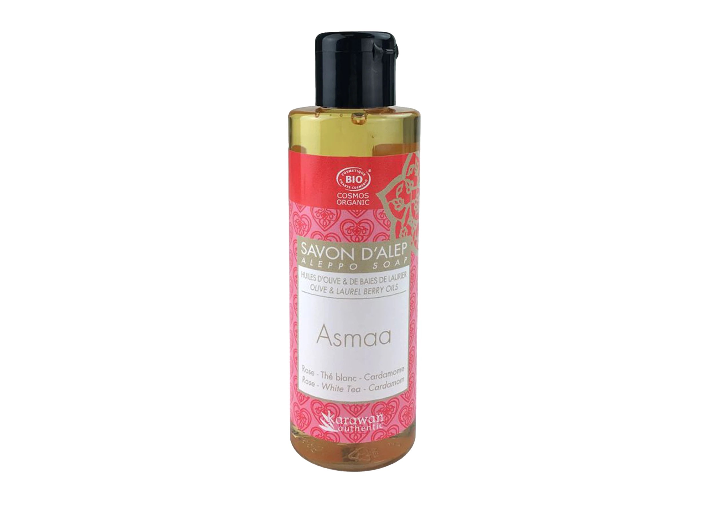 Asmaa fragrant liquid Aleppo soap, 100ml bottle Asmaa fragrant liquid Aleppo soap, 100ml bottle