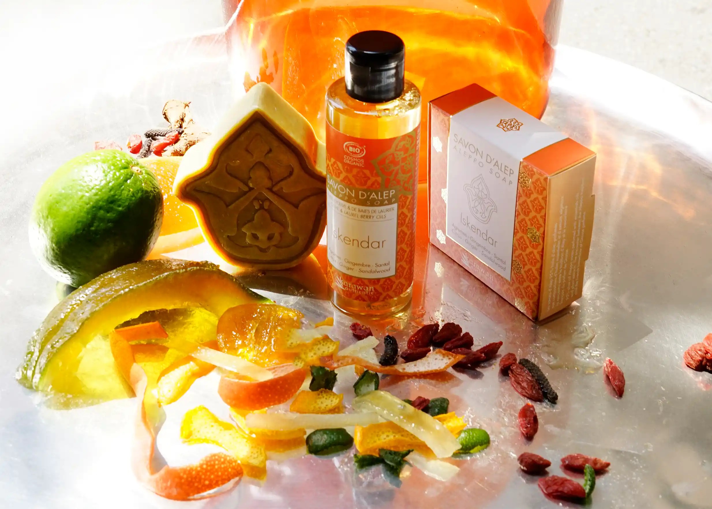 Range of Iskendar scented soaps by Karawan, with citrus scents Range of Iskendar scented soaps by Karawan, with citrus scents