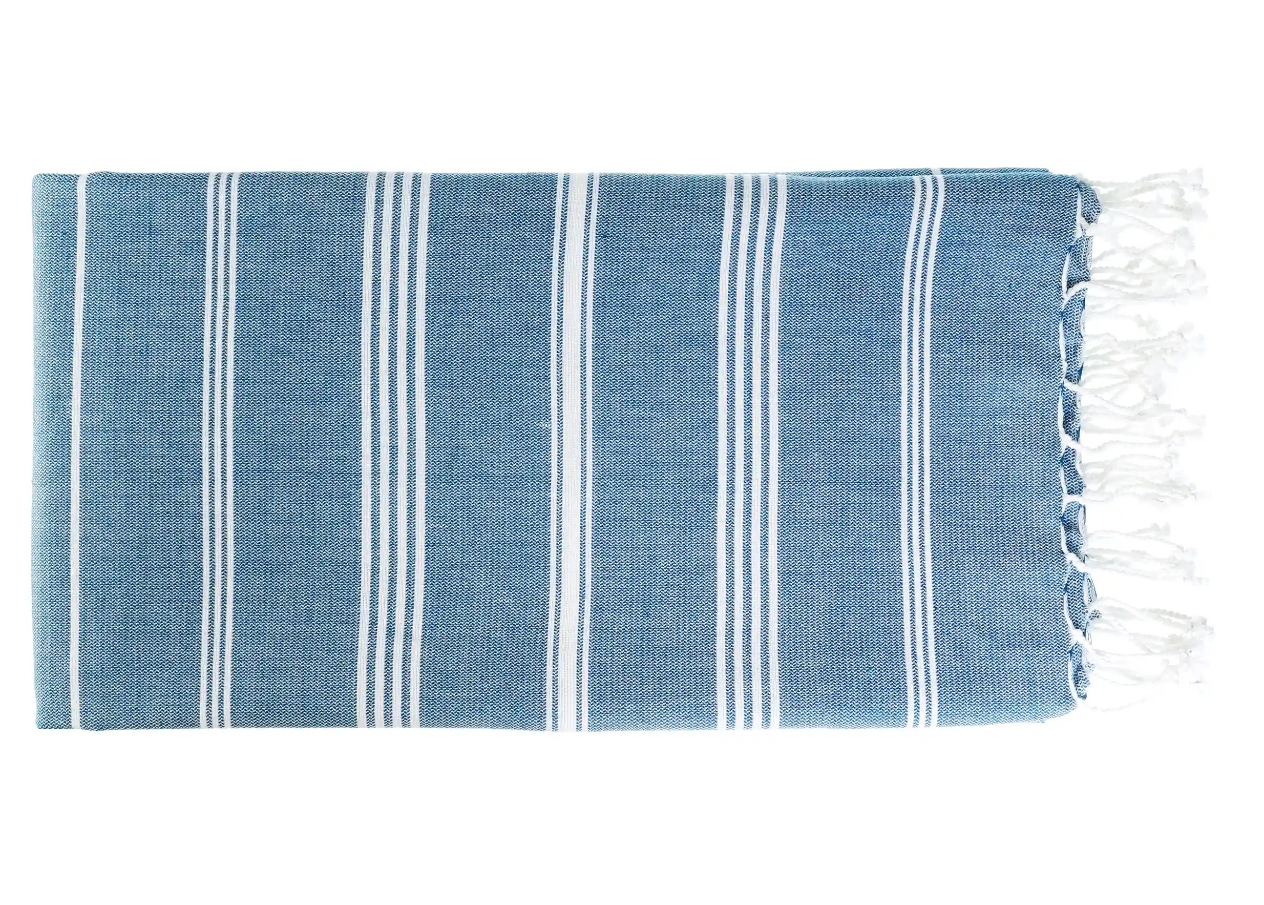 Fouta coton bio océan Hammam, photo prise en packshot Fouta coton bio océan Hammam, photo prise en packshot