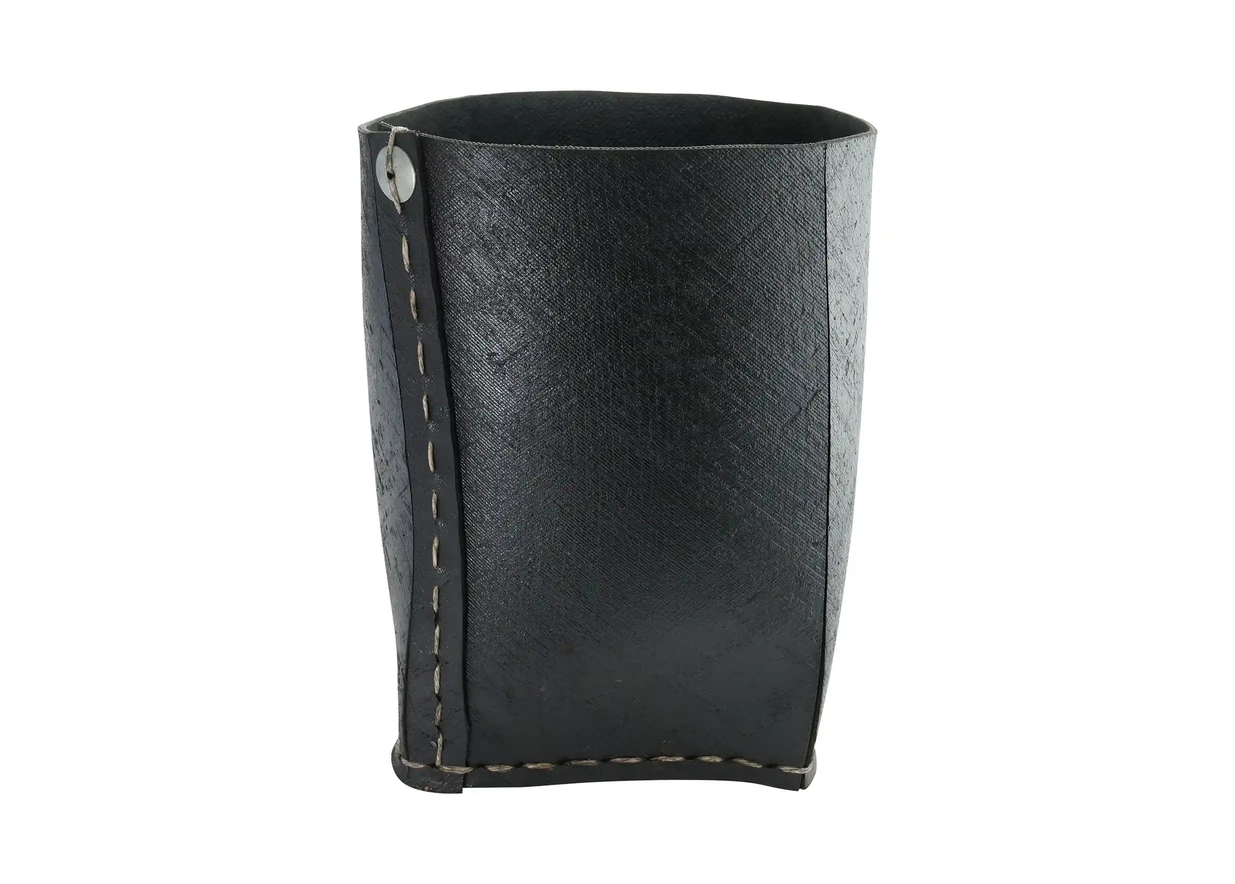 Large square planter in recycled tyres by Karawan, photo taken on a white background