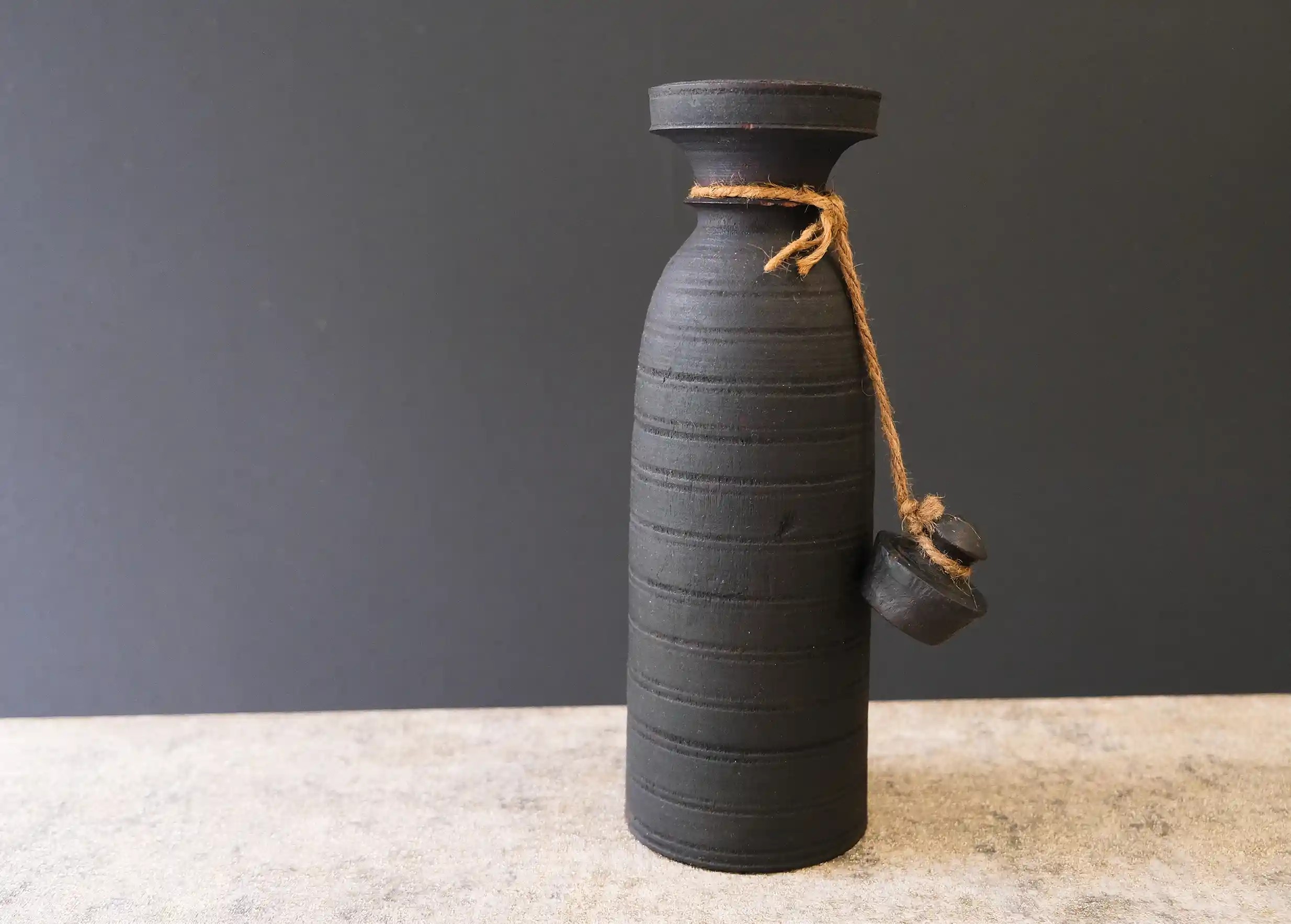 Wooden pot, Himalayan yak butter model no. 3, from the Karawan Authentic brand