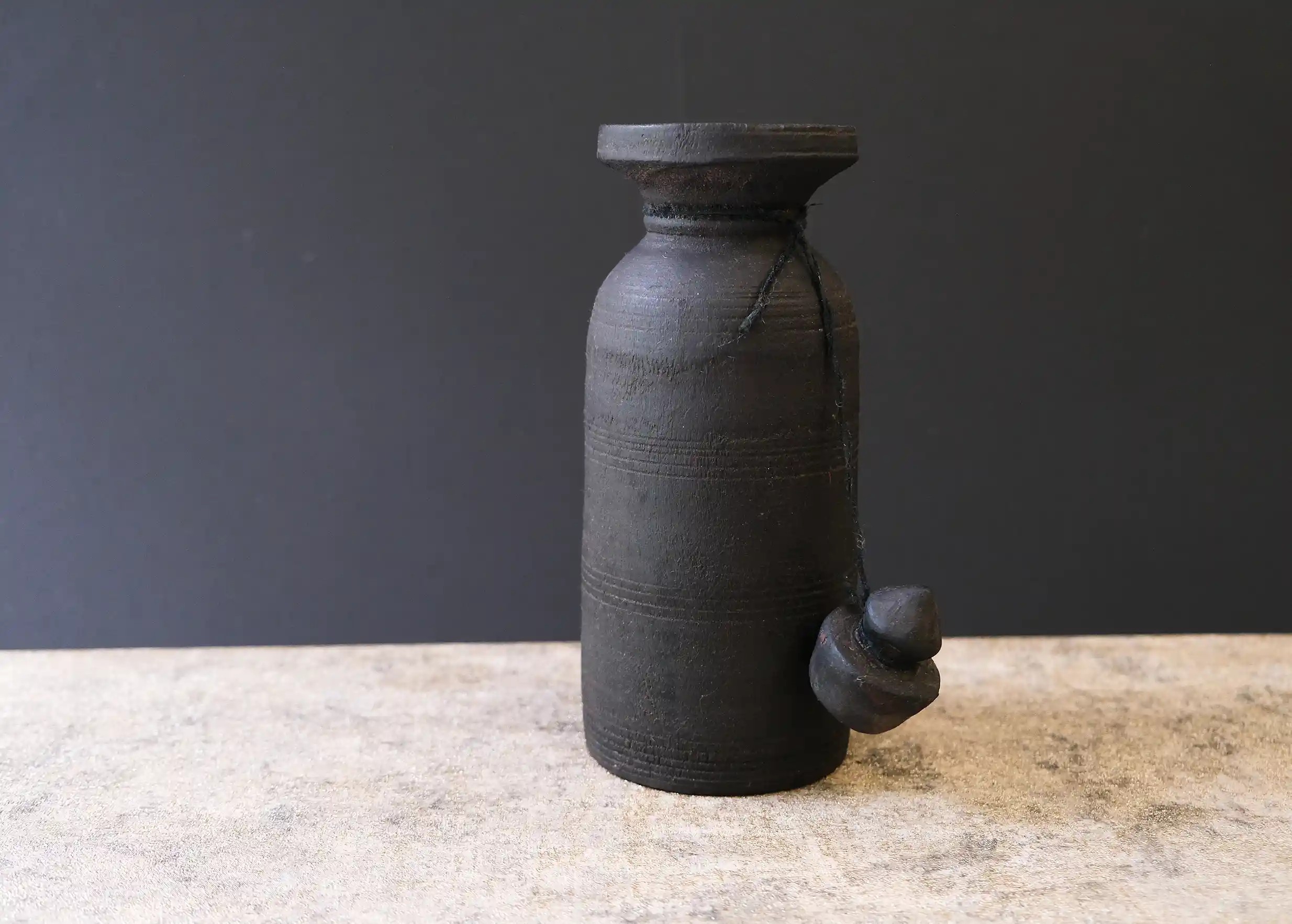 Pot en bois, à beurre de Yak de l'Himalaya modèle n°4, de la marque Karawan authentic