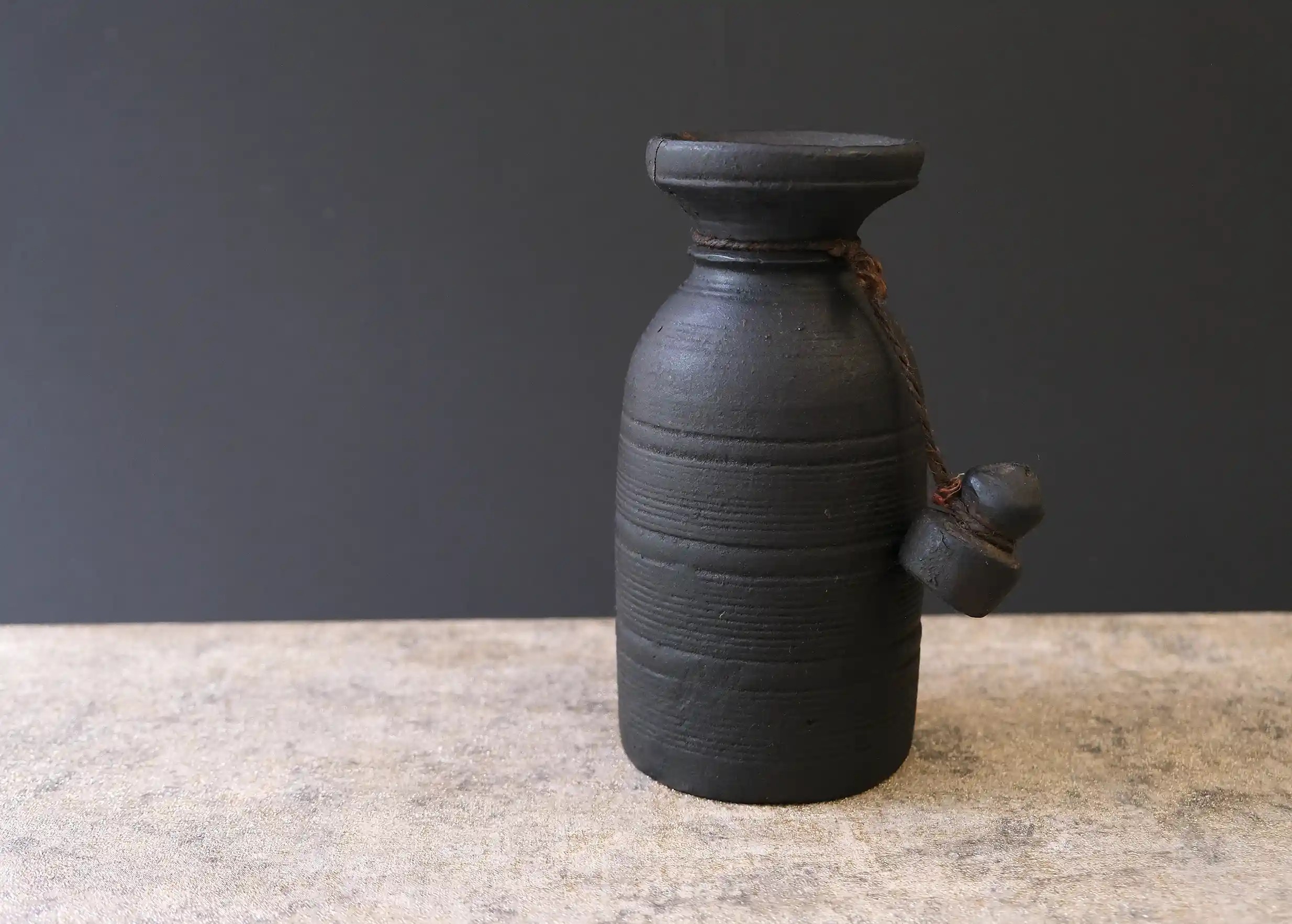 Pot en bois, à beurre de Yak de l'Himalaya modèle n°5, de la marque Karawan authentic