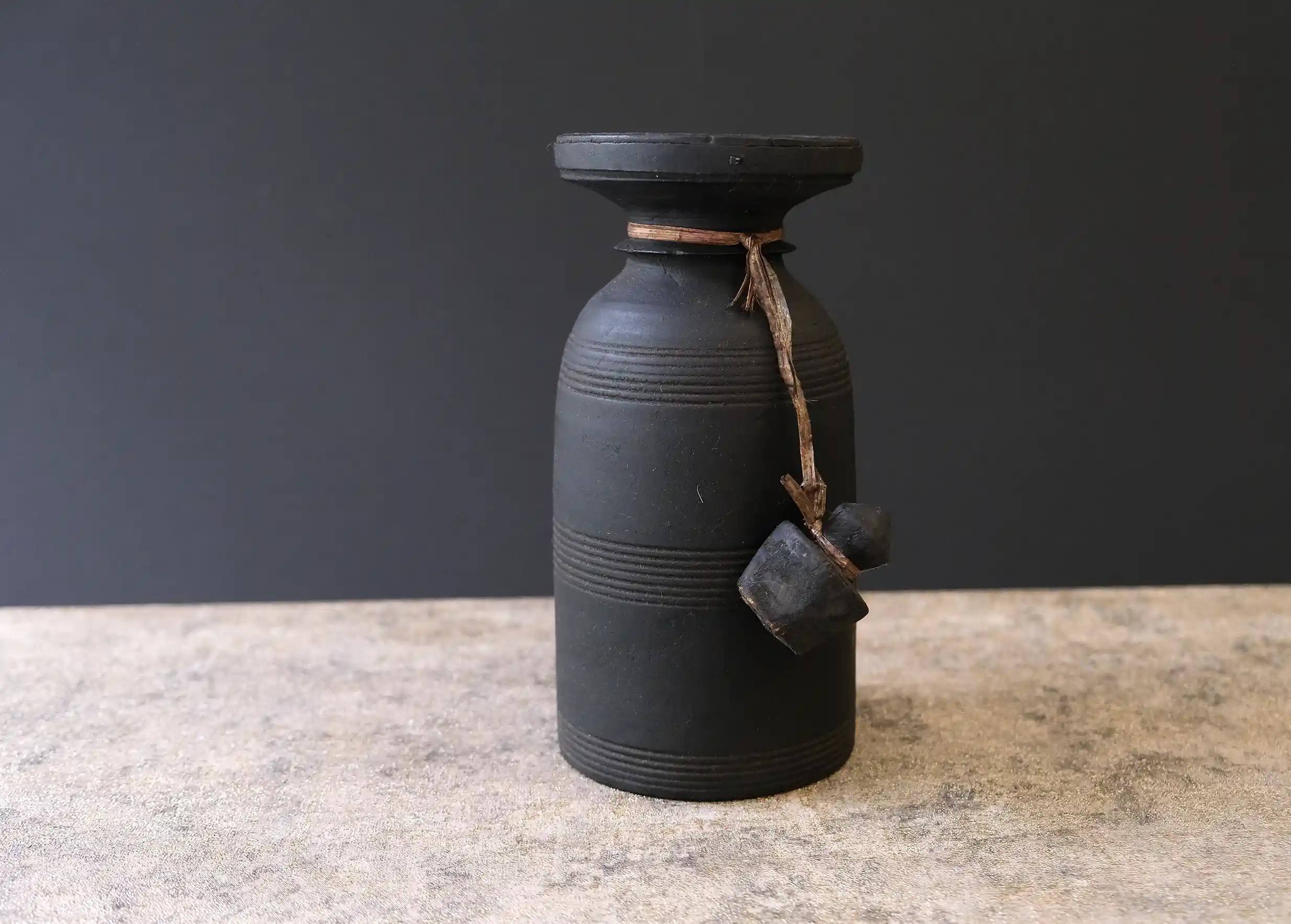 Wooden pot, Himalayan yak butter model no. 7, from the Karawan Authentic brand