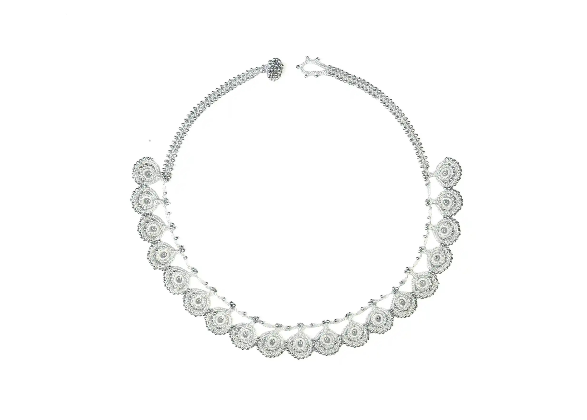 Eda necklace in silver gray from Karawan on a white background