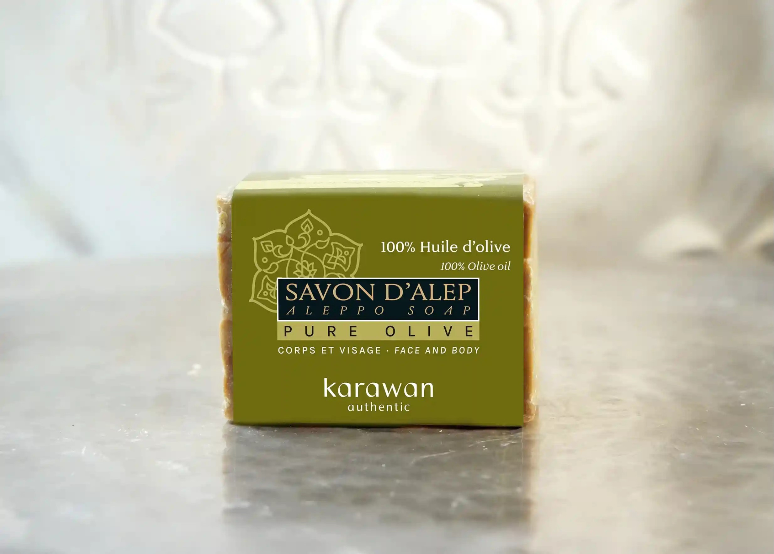 Aleppo soap with 100% olive oil by Karawan authentic