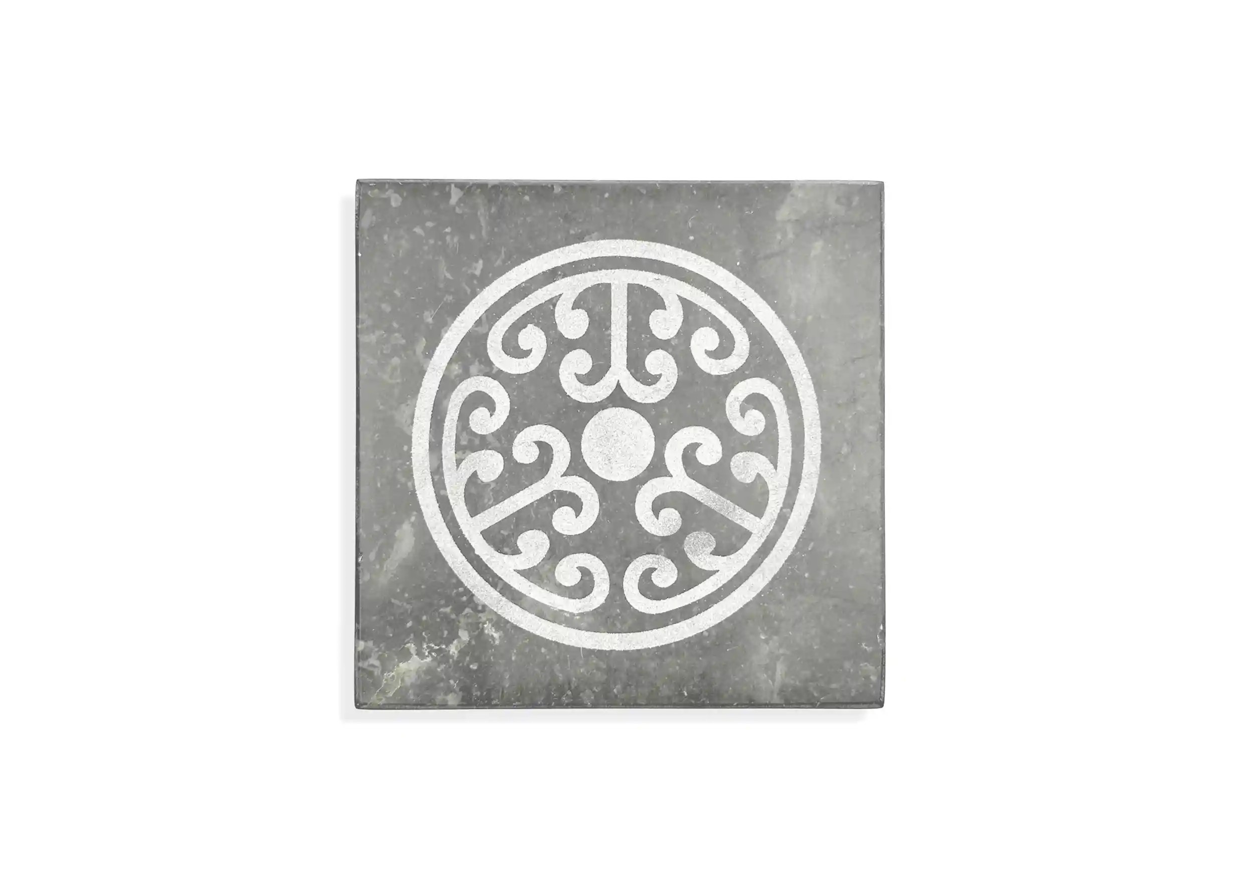 Black marble soap dish, Yi model, by Karawan Authentic, photo taken on a white background