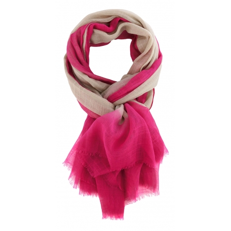 "Chic" Moroccan style scarves Sand & Bright pink
