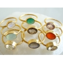 Rings "Drop" Cornaline 925 Silver and 3µ Gold