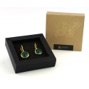 Earrings "Drop" Smokey Quartz, 925 Silver and 3µ Gold