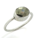 Rings "Drop" Pyrite 925 Silver