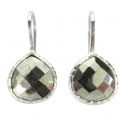 Earrings silver "Drop" Pyrite