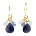 Boucles d'oreilles "Grapes", Iolite