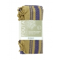 Fouta "Sand", sand and indigo