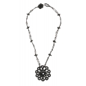 Collier "Medalyon" Noir carbone