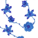 Long Necklace "Crystal" Indigo electric