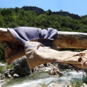 Fouta en coton biologique, Bleu impérial