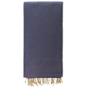 Fouta en coton biologique, Bleu impérial
