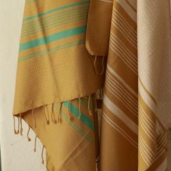 Fouta "Sand", Steam blue