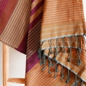 Fouta en coton biologique coloris ARABESK. Tissage à plat