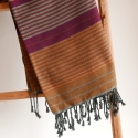 Fouta en coton biologique coloris ARABESK. Tissage à plat