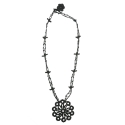 Collier "Medalyon" Noir carbone