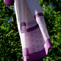 Sarong-scarve Zigblock, Plum