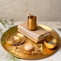 "Palmyr" Brass hammered and engraved tray