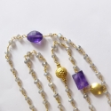 Long necklaces "Ani" Labradorite & Amandhyst