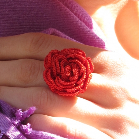 Bague "Belkis" Rouge