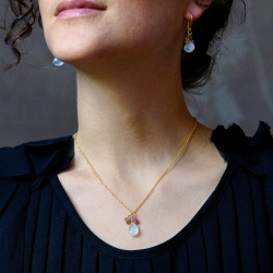 Earrings "Grapes", Moonstone