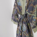 Linen, organic cotton and jute "Chess" stole