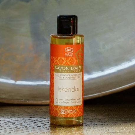 Perfumed Liquid Aleppo soap Iskendar, certified organic
