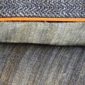 Large Rectangular cushion "Nettle and Silk" saffron