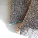 Large Rectangular cushion "Nettle and Silk" saffron