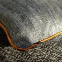 Large Rectangular cushion "Nettle and Silk" saffron