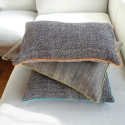 Large Rectangular cushion "Nettle and Silk" saffron
