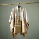 Linen, organic cotton and jute "Chess" stole