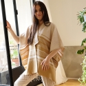 Linen, organic cotton and jute "Chess" stole