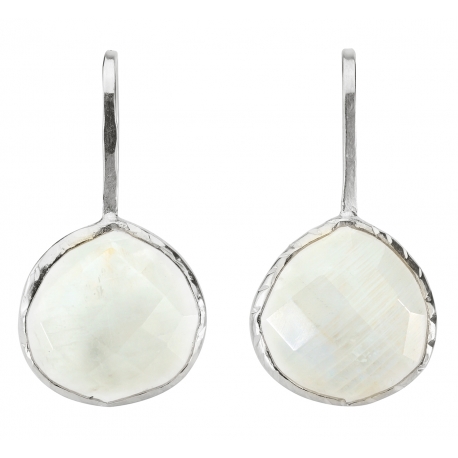 Earrings silver "Drop" Aqua Chalcedony