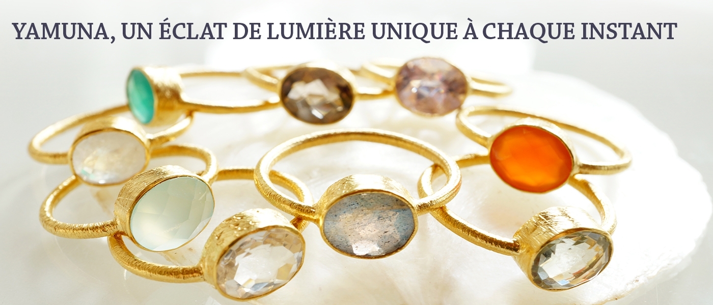 Laissez vous porter par notre collection de bijoux en pierre Yamuna