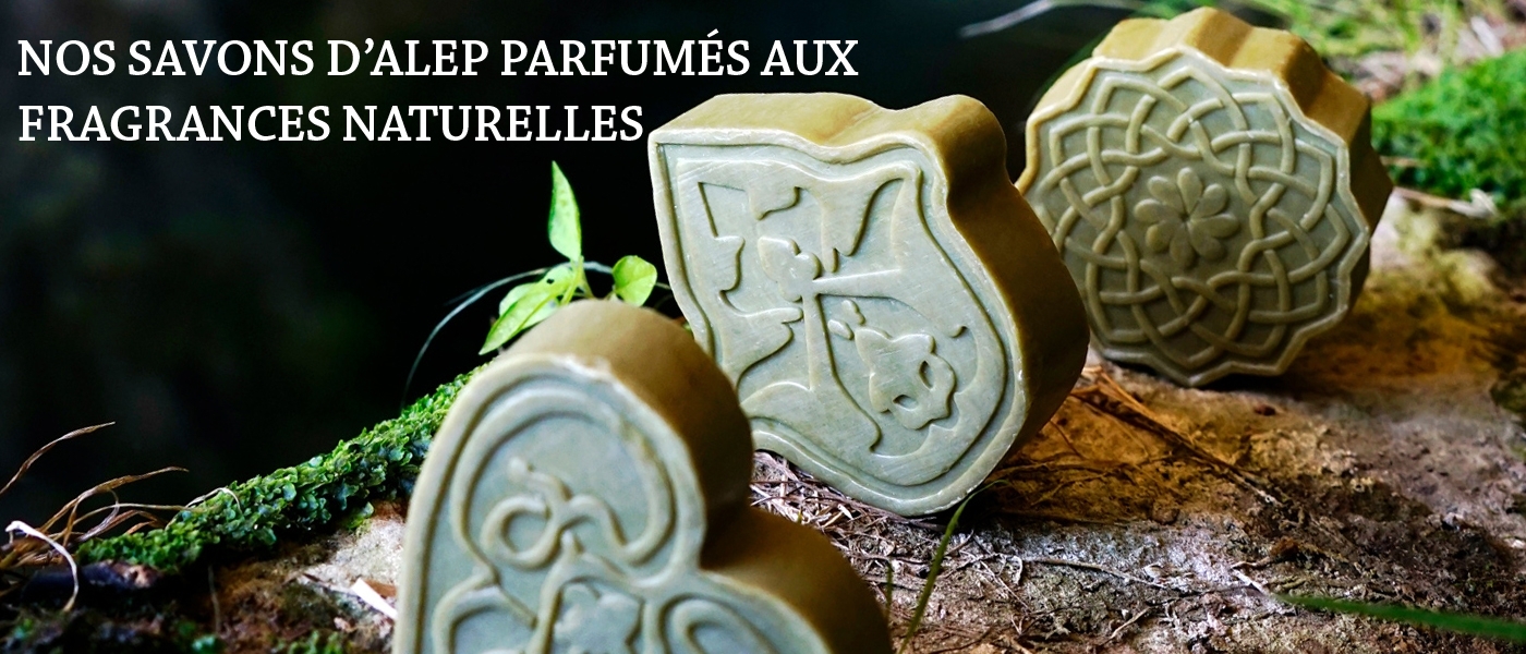 Nos savons d'Alep parfumés et moulés pour un coffret invité d'exception