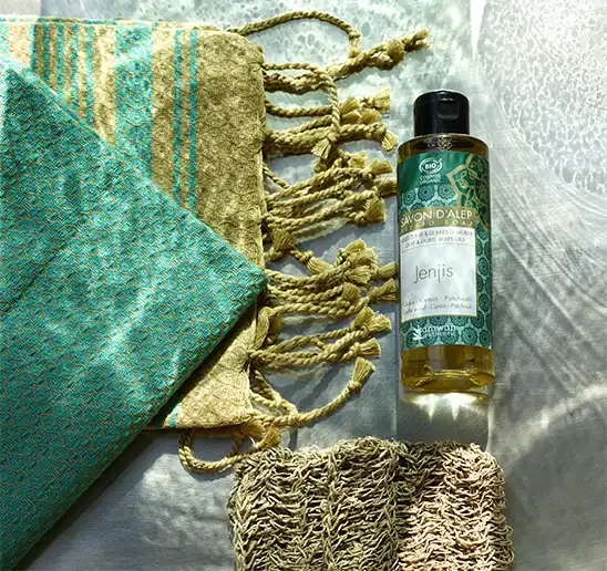 Savon d'Alep liquide parfumé et certifié biologique en flacon