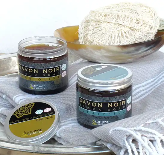 Pots de savons noirs pure olive Karawan